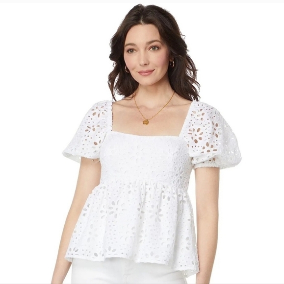 Lilly Pulitzer Tops - NWT Lilly Pulitzer Kay Short Sleeve Blouse